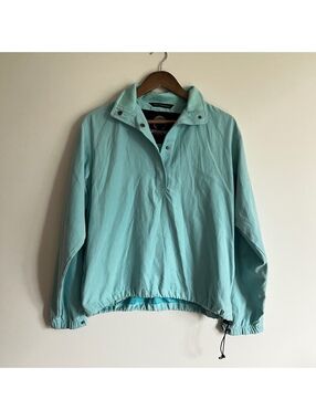 Weatherproof Light Blue Pullover Golf Windbreaker Jacket Medium